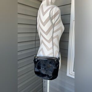 Vintage TUSK Hair-calf Black CrossbodyBag
